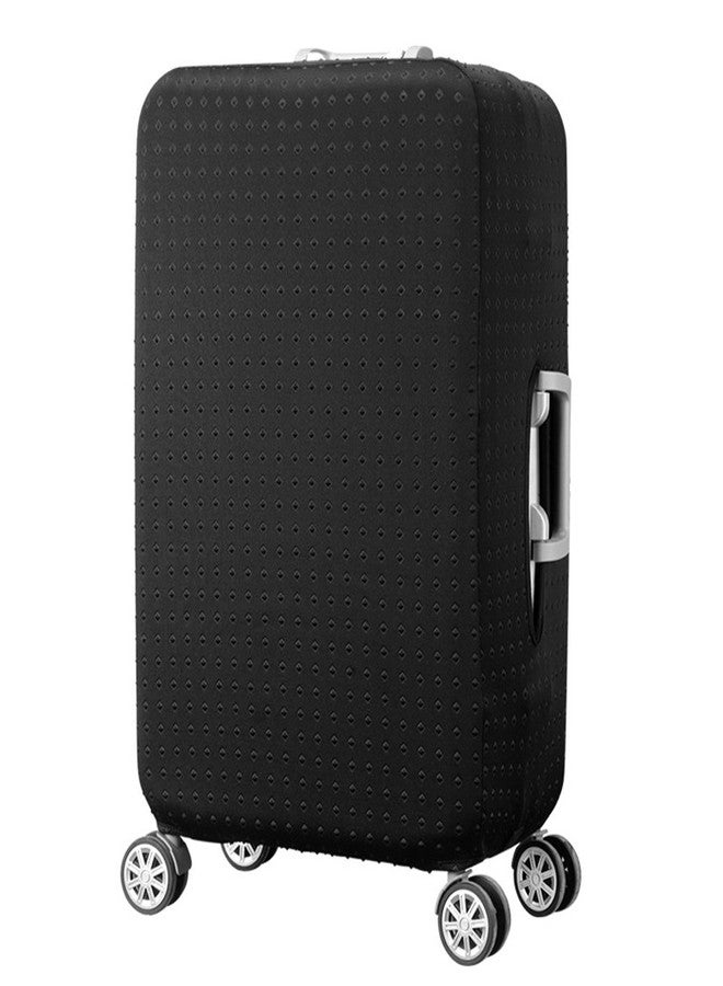 7-mi Water Resistant Print Trolley Case, Black, Size L: Fit 28-30 Inch Luggage - Image 1